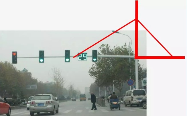 交通路口的信号杆件图片