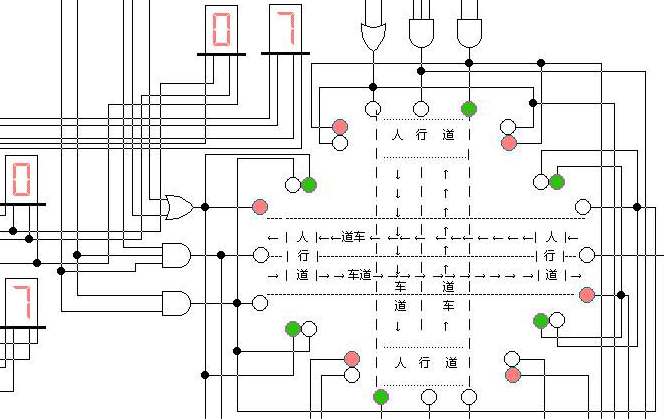 交通信号灯道路连接图