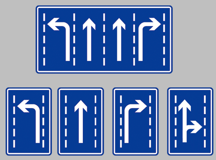 交通指路方向标志牌