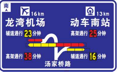 路口发光道路标志牌